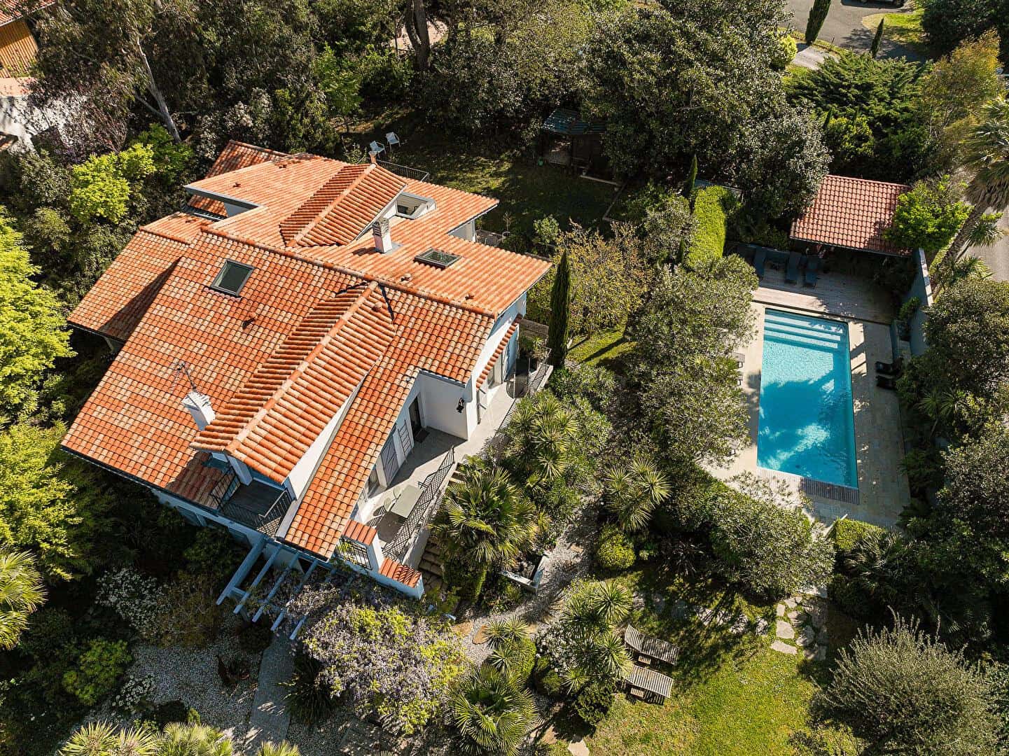 Vue aerienne 11 du domaine Arbolateia a Bidart